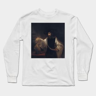 Aristotle with a Bust of Homer by Rembrandt Long Sleeve T-Shirt